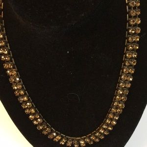 J Crew Bronze Crystal Necklace